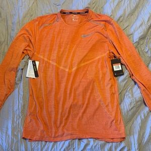 Orange Nike Dri-Fit Running Long Sleeve size L